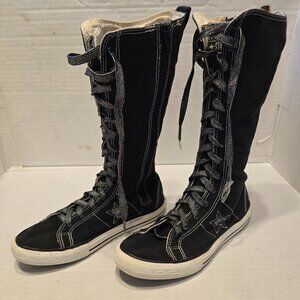 CONVERSE JUNIOR ONE STAR CALF HIGH LACE UP SNEAKERS